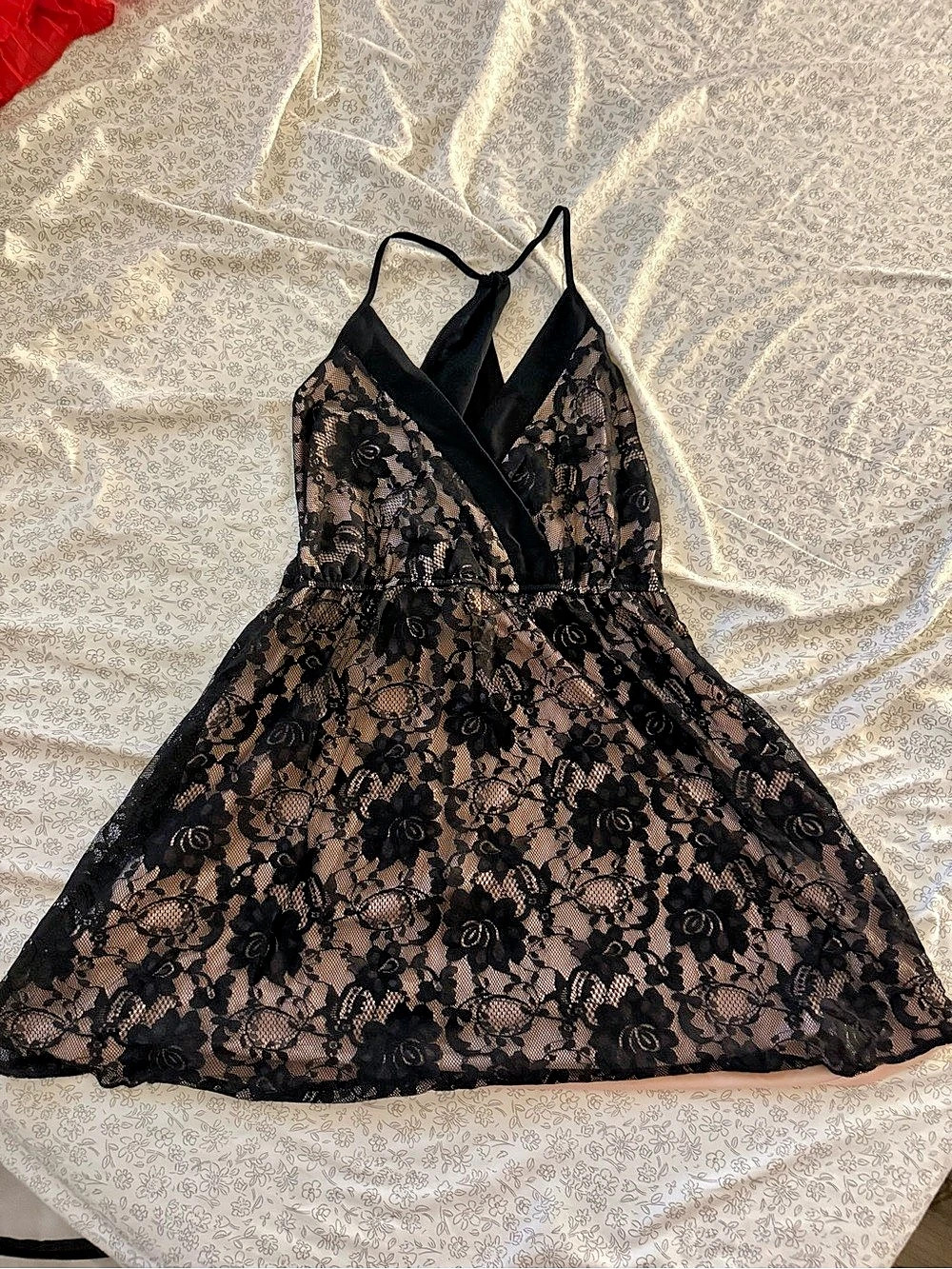 ASOS Floral Lace Mini Dress Size Medium Like New